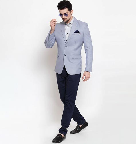 Men Slim-Fit Single-Breasted Formal Blazer